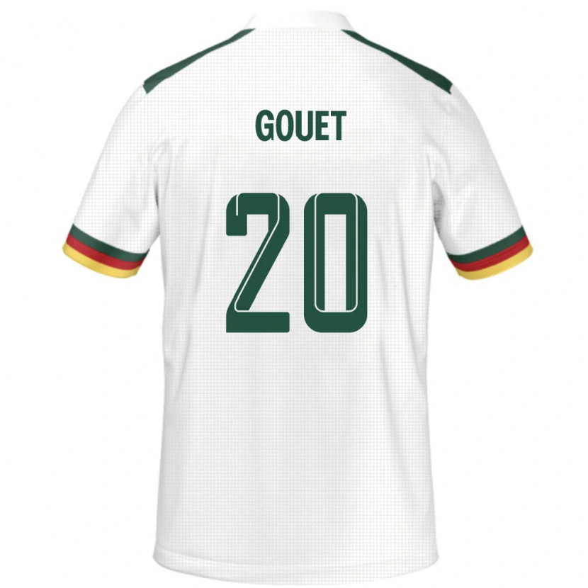 Danxen Niño Camiseta Camerún Samuel Oum Gouet #20 Blanco 2ª Equipación 24-26 La Camisa México