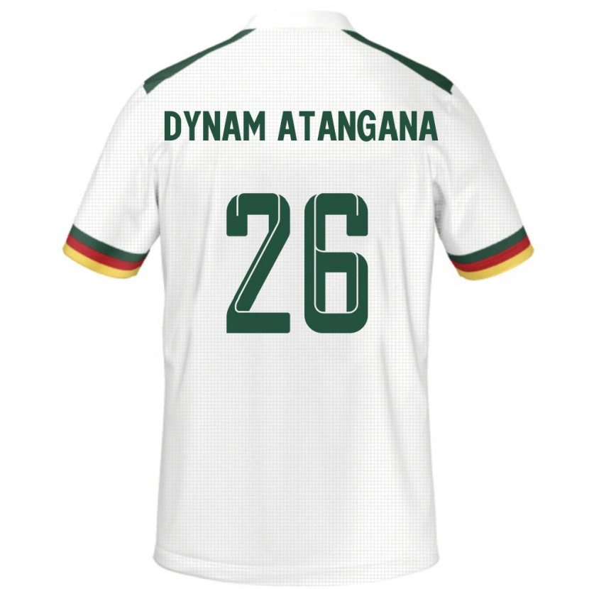 Danxen Niño Camiseta Camerún Marc Dynam Atangana #26 Blanco 2ª Equipación 24-26 La Camisa México