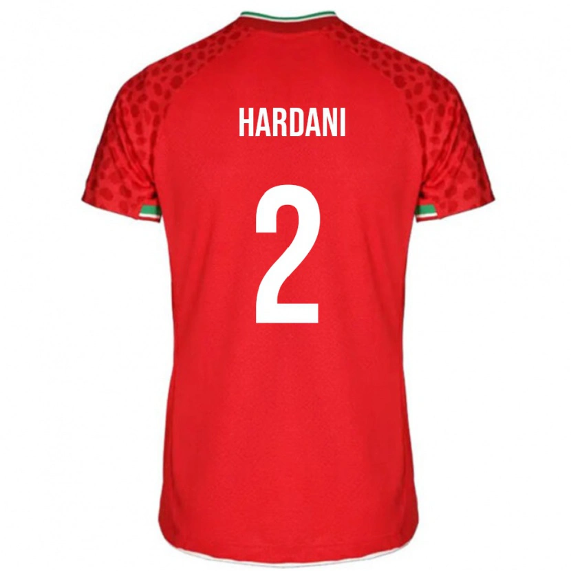 Danxen Niño Camiseta Irán Saleh Hardani #2 Rojo 2ª Equipación 24-26 La Camisa México