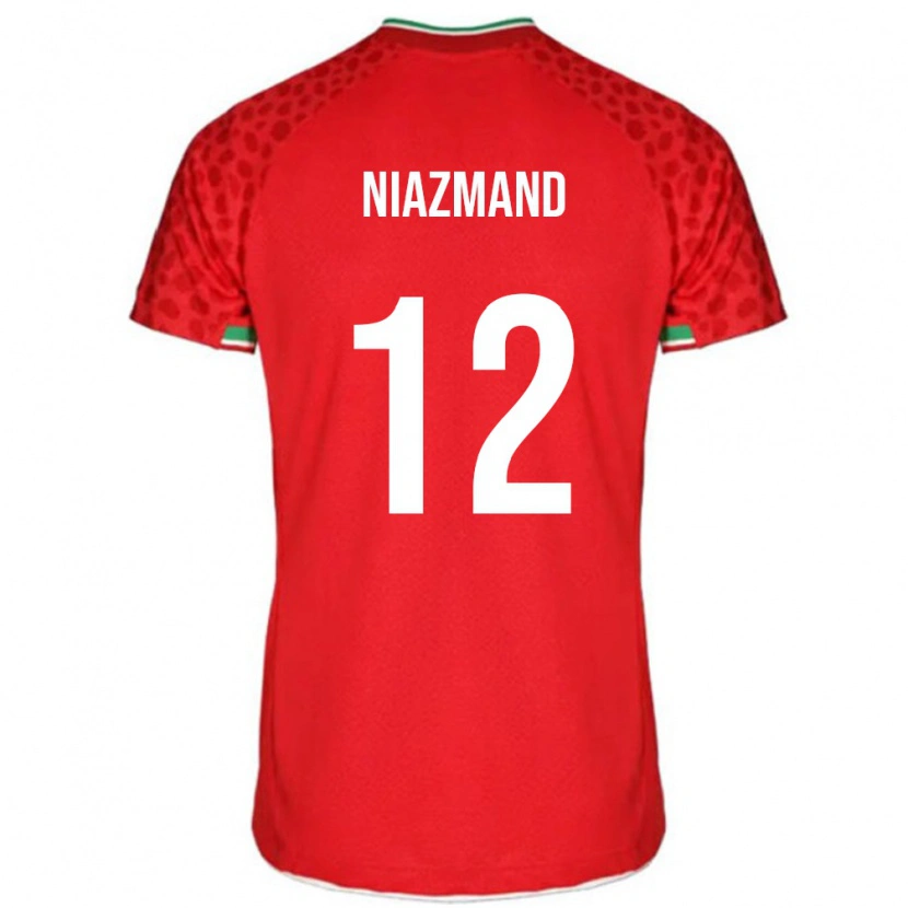 Danxen Niño Camiseta Irán Payam Niazmand #12 Rojo 2ª Equipación 24-26 La Camisa México