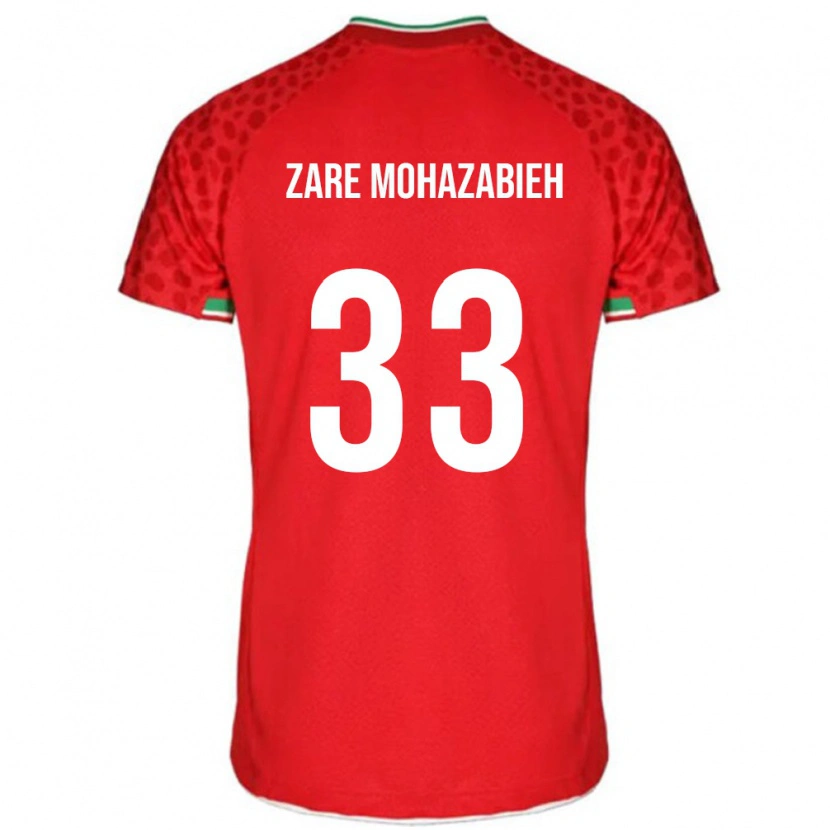 Danxen Niño Camiseta Irán Mehdi Zare Mohazabieh #33 Rojo 2ª Equipación 24-26 La Camisa México