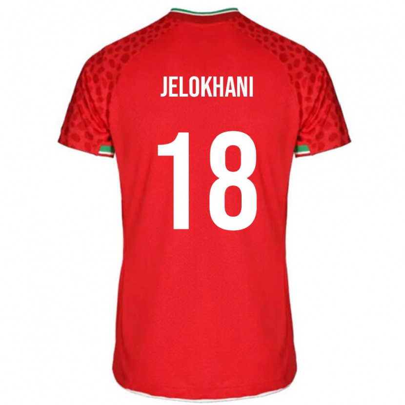Danxen Niño Camiseta Irán Ali Jelokhani #18 Rojo 2ª Equipación 24-26 La Camisa México