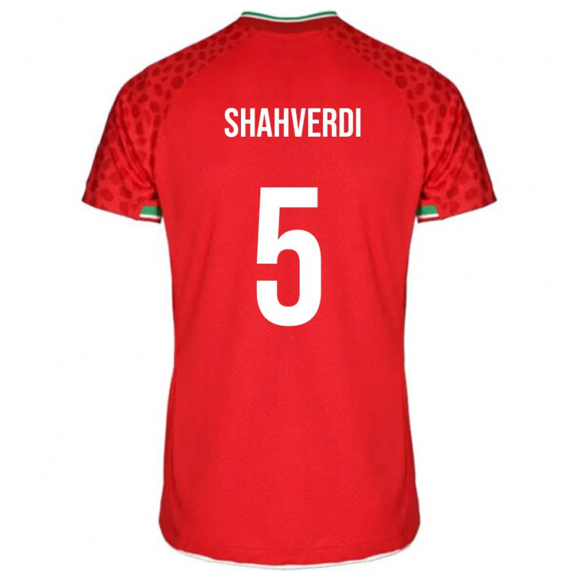Danxen Niño Camiseta Irán Hosein Shahverdi #5 Rojo 2ª Equipación 24-26 La Camisa México