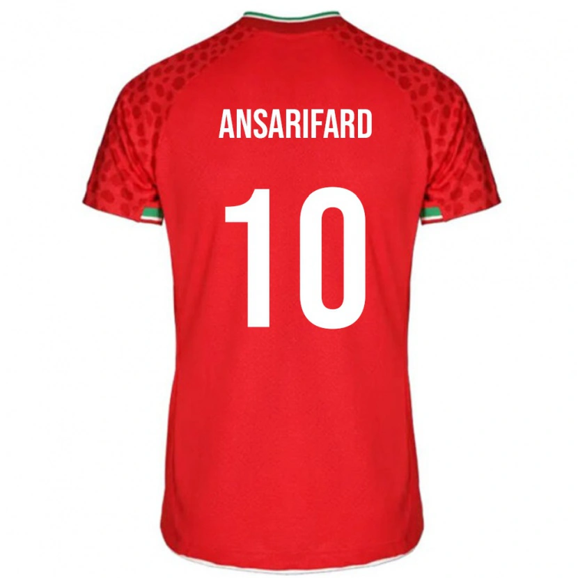 Danxen Niño Camiseta Irán Karim Ansarifard #10 Rojo 2ª Equipación 24-26 La Camisa México