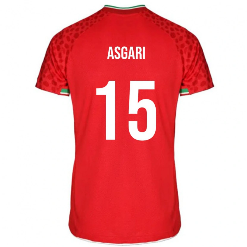 Danxen Niño Camiseta Irán Mohammad Asgari #15 Rojo 2ª Equipación 24-26 La Camisa México