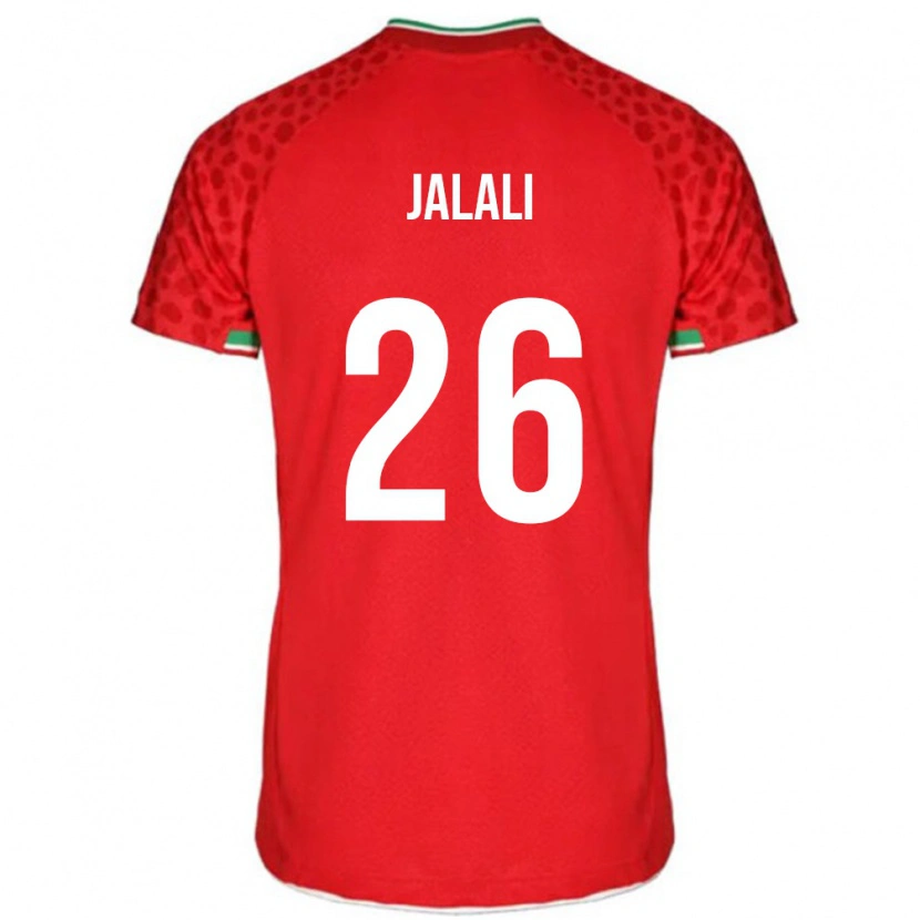 Danxen Niño Camiseta Irán Abolfazl Jalali #26 Rojo 2ª Equipación 24-26 La Camisa México