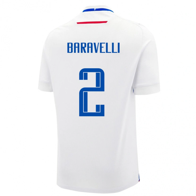 Danxen Niño Camiseta Eslovaquia Rocco Baravelli #2 Blanco 2ª Equipación 24-26 La Camisa México