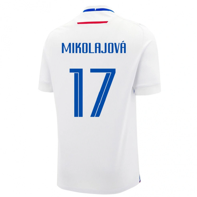 Danxen Niño Camiseta Eslovaquia Mária Mikolajová #17 Blanco 2ª Equipación 24-26 La Camisa México