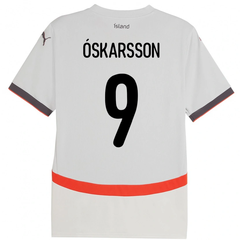 Danxen Niño Camiseta Islandia Orri Óskarsson #9 Blanco 2ª Equipación 24-26 La Camisa México