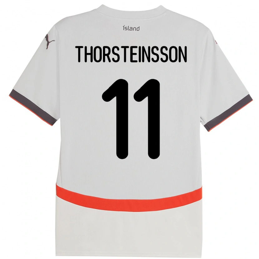 Danxen Niño Camiseta Islandia Jón Dagur Thorsteinsson #11 Blanco 2ª Equipación 24-26 La Camisa México