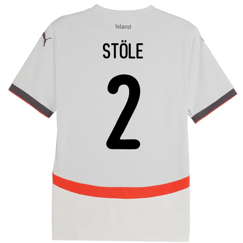 Danxen Niño Camiseta Islandia Ingimar Torbjörnsson Stöle #2 Blanco 2ª Equipación 24-26 La Camisa México