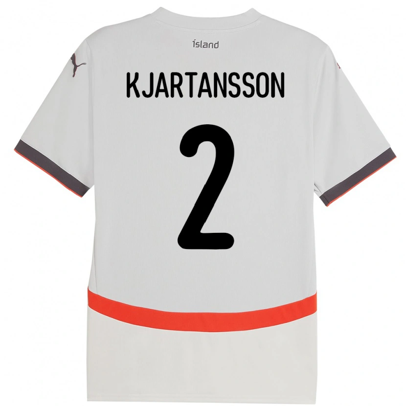 Danxen Niño Camiseta Islandia Emil Máni Breiddal Kjartansson #2 Blanco 2ª Equipación 24-26 La Camisa México