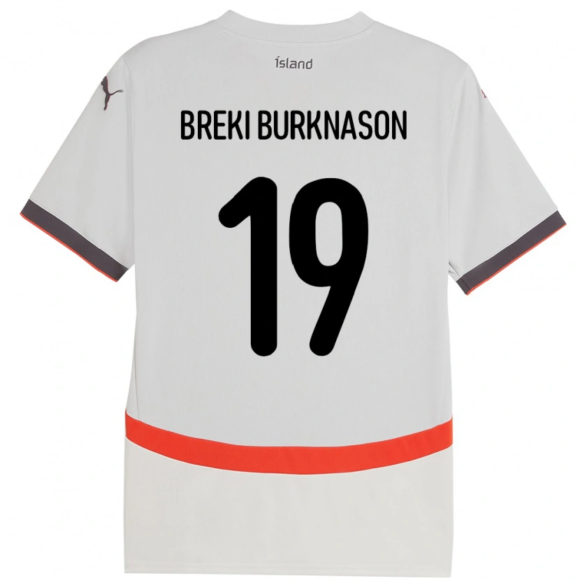 Danxen Niño Camiseta Islandia Birnir Breki Burknason #19 Blanco 2ª Equipación 24-26 La Camisa México