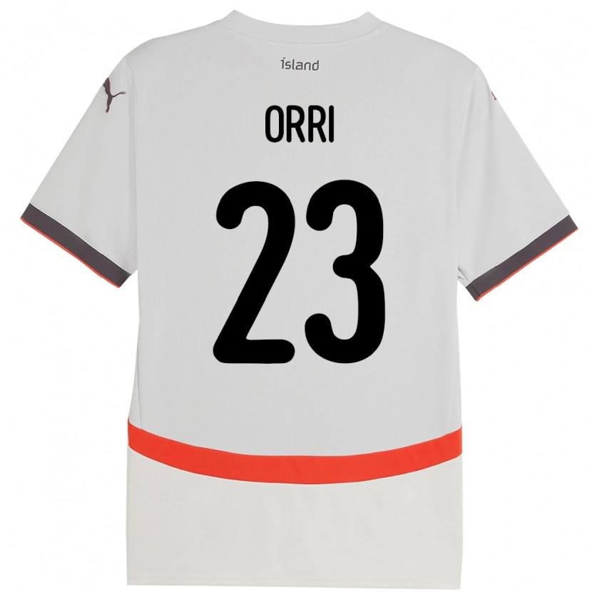 Danxen Niño Camiseta Islandia Ágúst Orri Thorsteinsson #23 Blanco 2ª Equipación 24-26 La Camisa México