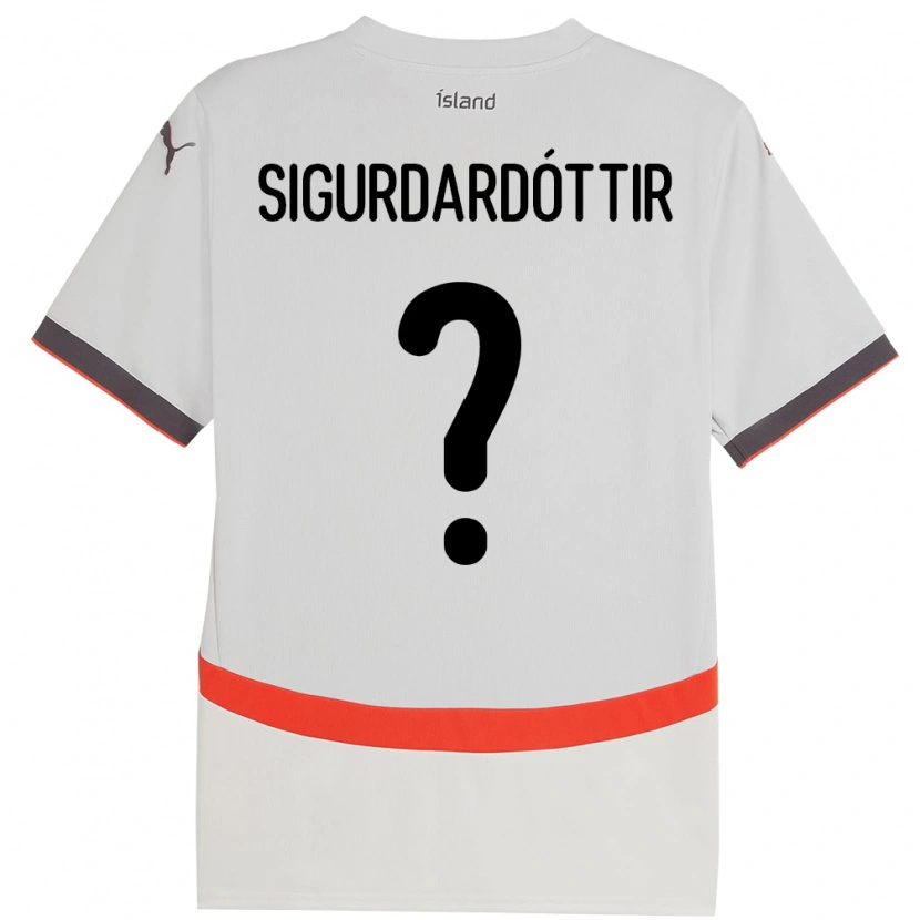Danxen Niño Camiseta Islandia Sandra Sigurðardóttir #0 Blanco 2ª Equipación 24-26 La Camisa México