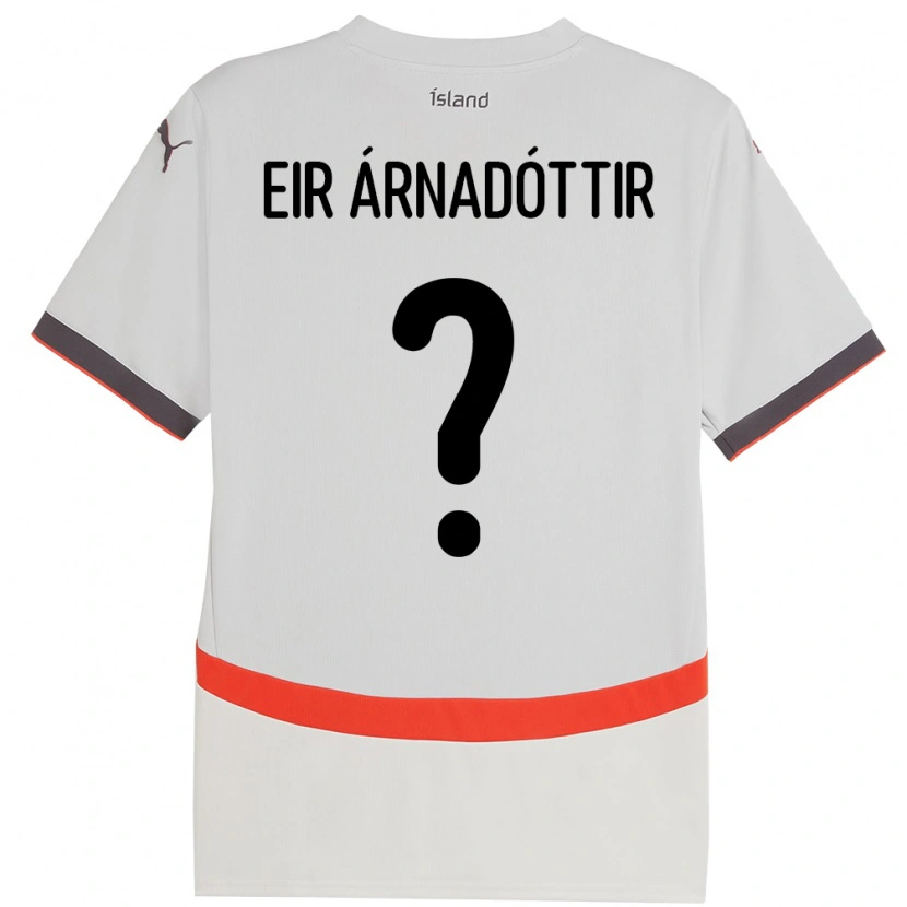 Danxen Niño Camiseta Islandia Ásta Eir Árnadóttir #0 Blanco 2ª Equipación 24-26 La Camisa México