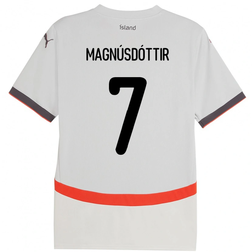 Danxen Niño Camiseta Islandia Selma Sól Magnúsdóttir #7 Blanco 2ª Equipación 24-26 La Camisa México