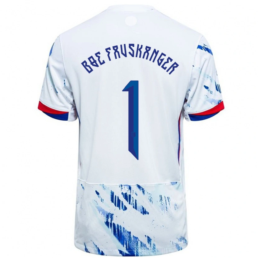 Danxen Niño Camiseta Noruega Einar Bøe Fauskanger #1 Blanco Azul 2ª Equipación 24-26 La Camisa México