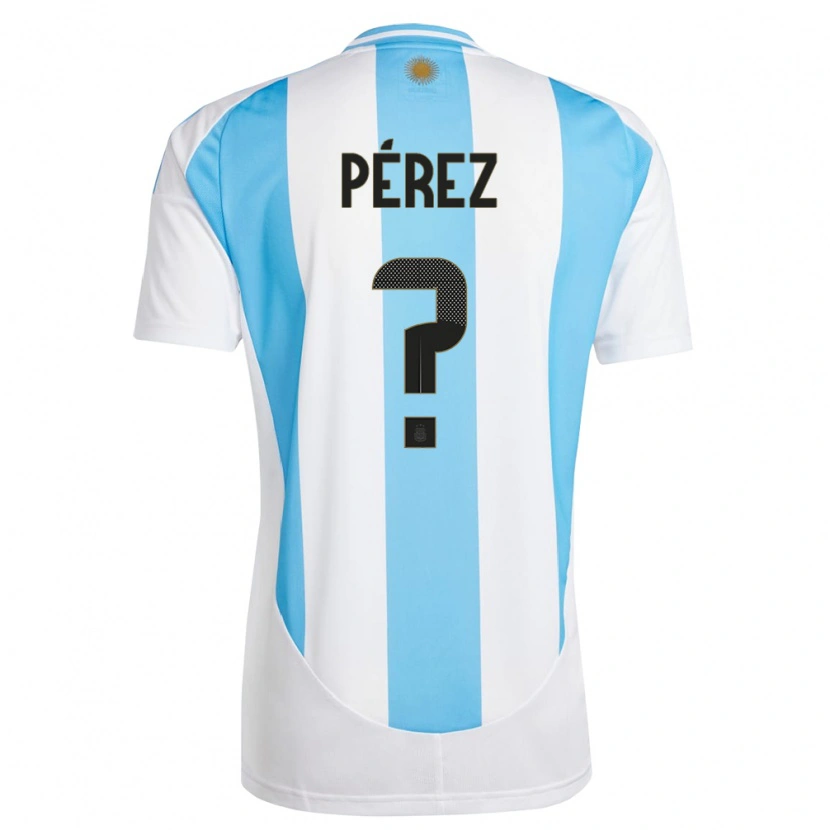 Danxen Hombre Camiseta Argentina Tomás Pérez #0 Blanco Azul 1ª Equipación 24-26 La Camisa México