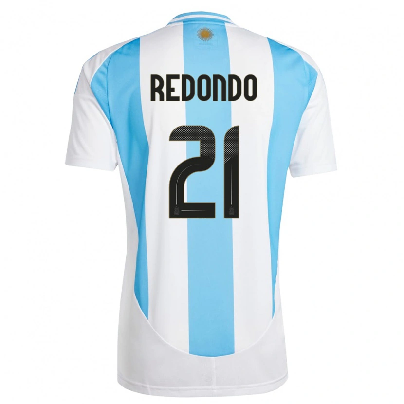 Danxen Hombre Camiseta Argentina Federico Redondo #21 Blanco Azul 1ª Equipación 24-26 La Camisa México