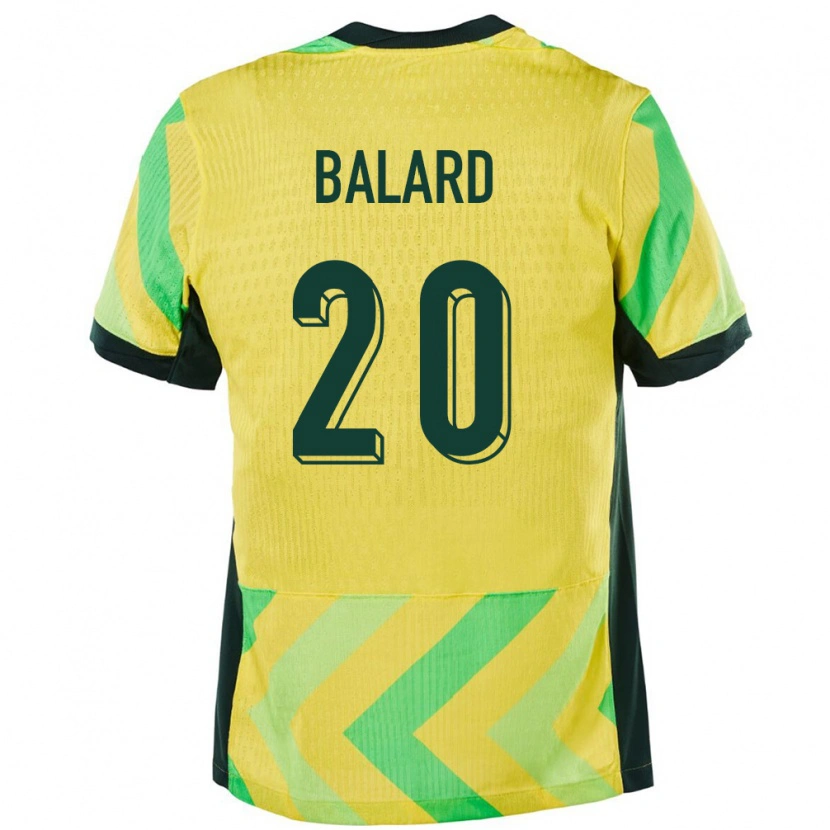 Danxen Hombre Camiseta Australia Max Balard #20 Dorado 1ª Equipación 24-26 La Camisa México