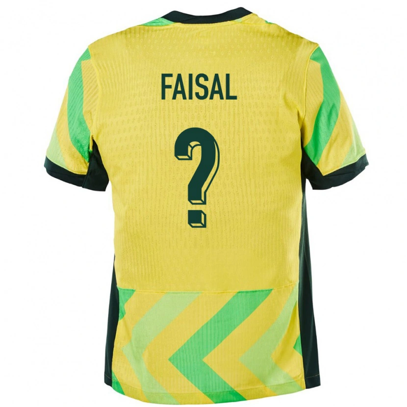 Danxen Hombre Camiseta Australia Abdelelah Faisal #0 Dorado 1ª Equipación 24-26 La Camisa México