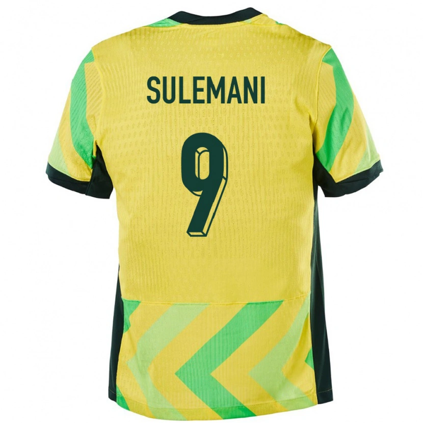 Danxen Hombre Camiseta Australia Arion Sulemani #9 Dorado 1ª Equipación 24-26 La Camisa México