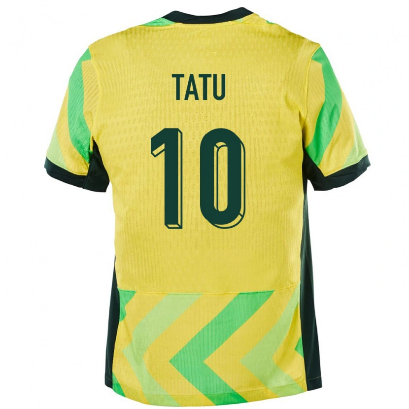 Danxen Hombre Camiseta Australia Amlani Tatu #10 Dorado 1ª Equipación 24-26 La Camisa México