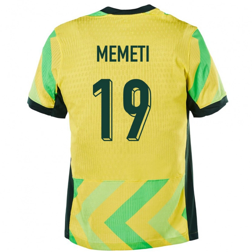 Danxen Hombre Camiseta Australia Medin Memeti #19 Dorado 1ª Equipación 24-26 La Camisa México
