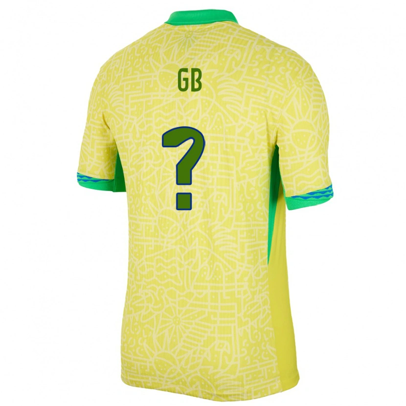 Danxen Hombre Camiseta Brasil Gb #0 Amarillo 1ª Equipación 24-26 La Camisa México