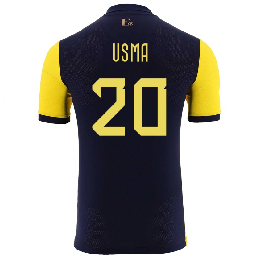 Danxen Hombre Camiseta Ecuador Juan Usma #20 Amarillo 1ª Equipación 24-26 La Camisa México
