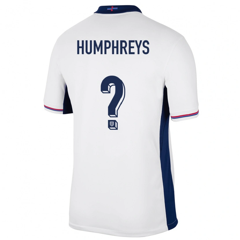 Danxen Hombre Camiseta Inglaterra Bashir Humphreys #0 Blanco 1ª Equipación 24-26 La Camisa México