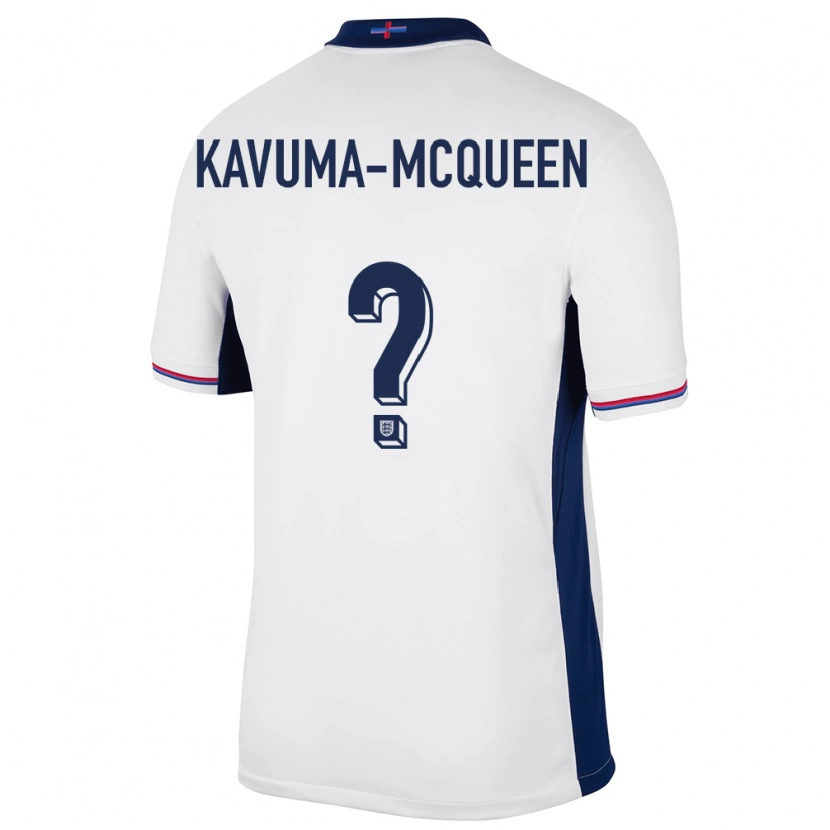 Danxen Hombre Camiseta Inglaterra Ryan Kavuma-Mcqueen #0 Blanco 1ª Equipación 24-26 La Camisa México