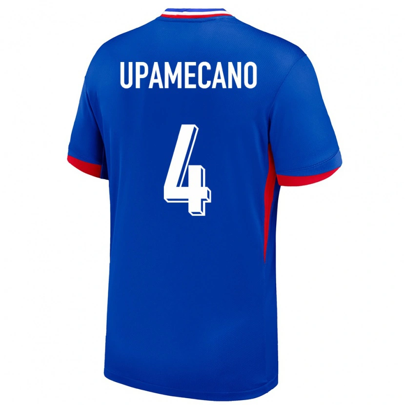 Danxen Hombre Camiseta Francia Dayot Upamecano #4 Azul 1ª Equipación 24-26 La Camisa México