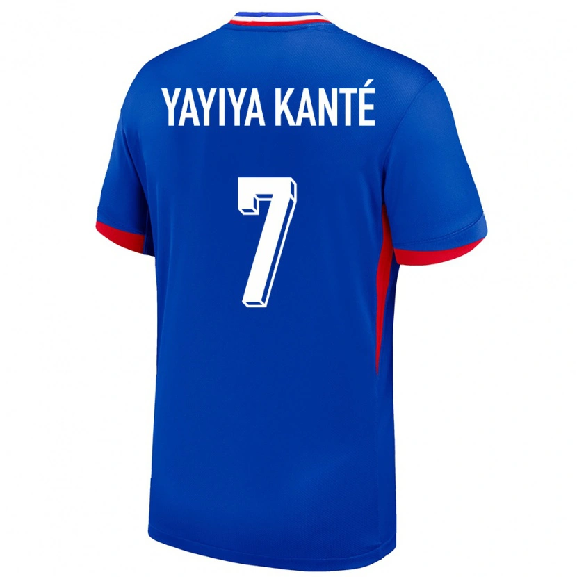 Danxen Hombre Camiseta Francia Ibrahim Yayiya Kanté #7 Azul 1ª Equipación 24-26 La Camisa México