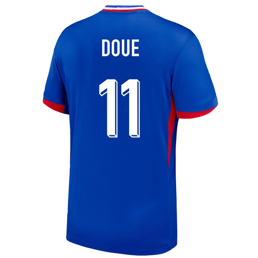 Danxen Hombre Camiseta Francia Désiré Doué #11 Azul 1ª Equipación 24-26 La Camisa México