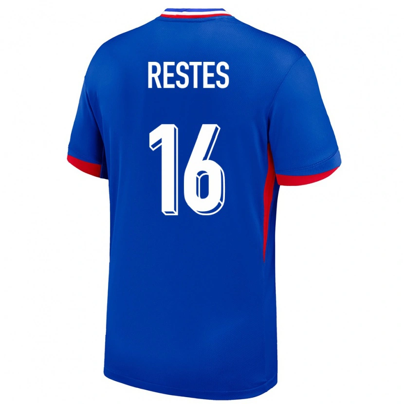 Danxen Hombre Camiseta Francia Guillaume Restes #16 Azul 1ª Equipación 24-26 La Camisa México