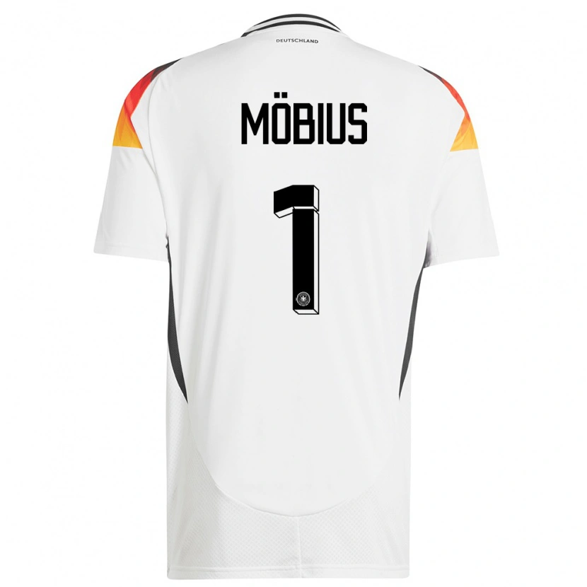 Danxen Hombre Camiseta Alemania Tjark Möbius #1 Blanco 1ª Equipación 24-26 La Camisa México