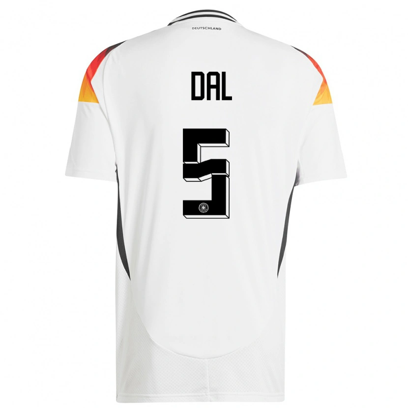 Danxen Hombre Camiseta Alemania Maxim Dal #5 Blanco 1ª Equipación 24-26 La Camisa México