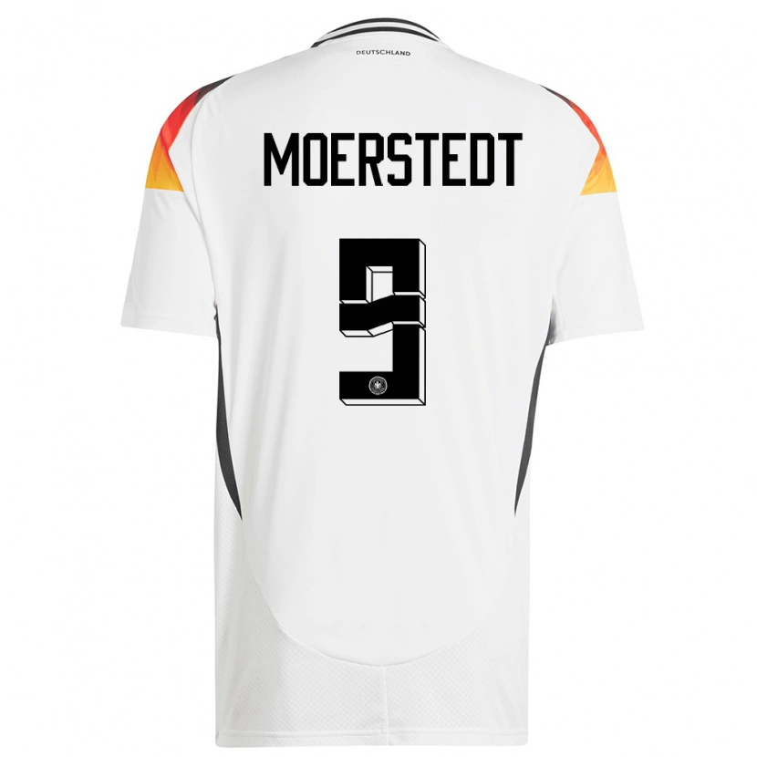 Danxen Hombre Camiseta Alemania Max Moerstedt #9 Blanco 1ª Equipación 24-26 La Camisa México