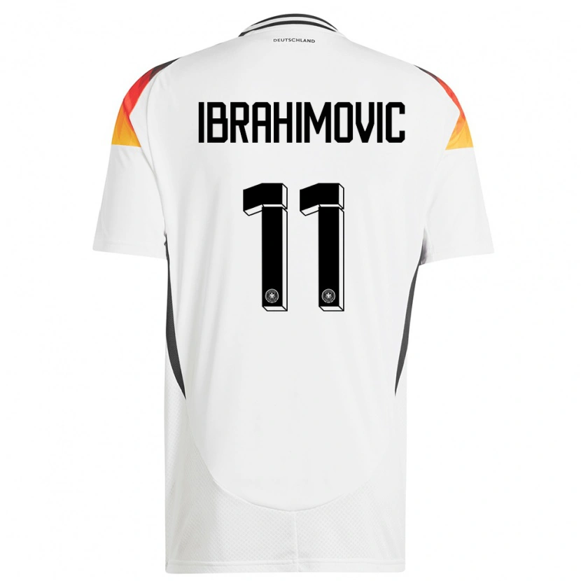 Danxen Hombre Camiseta Alemania Arijon Ibrahimovic #11 Blanco 1ª Equipación 24-26 La Camisa México