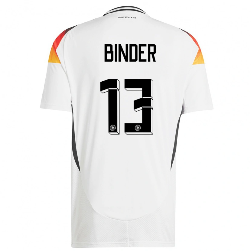 Danxen Hombre Camiseta Alemania Tim Binder #13 Blanco 1ª Equipación 24-26 La Camisa México