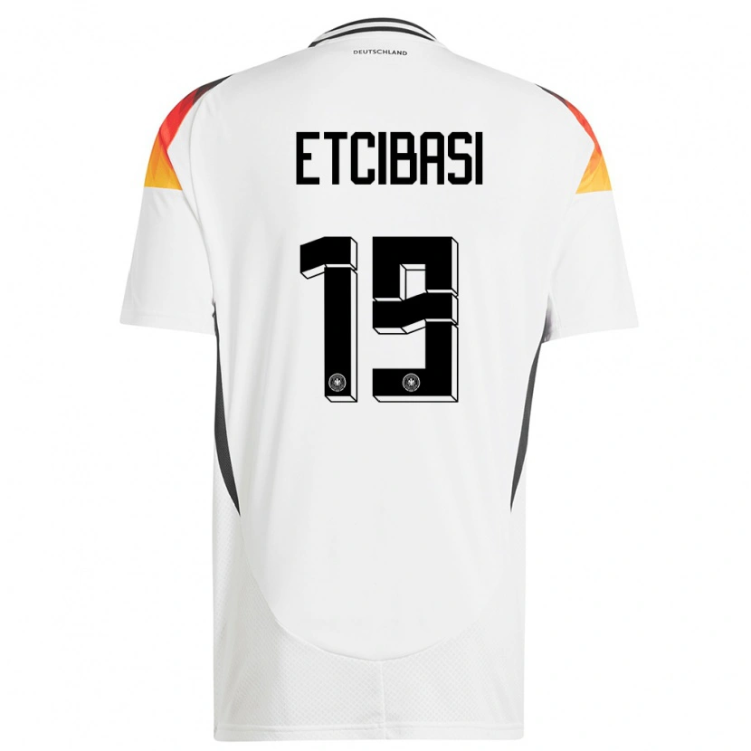 Danxen Hombre Camiseta Alemania Taycan Etcibasi #19 Blanco 1ª Equipación 24-26 La Camisa México
