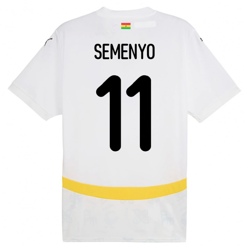 Danxen Hombre Camiseta Ghana Antoine Semenyo #11 Blanco 1ª Equipación 24-26 La Camisa México