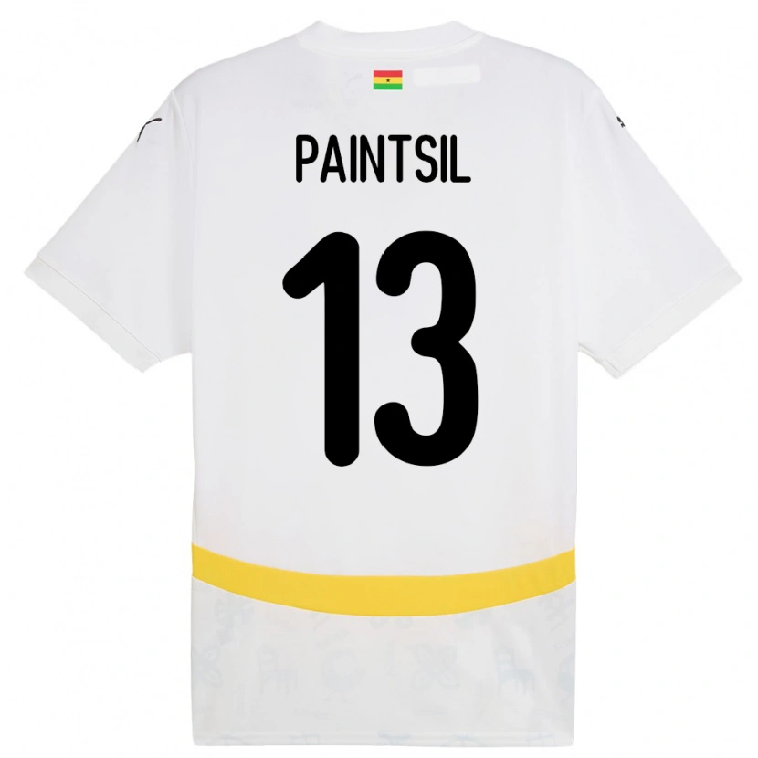 Danxen Hombre Camiseta Ghana Joseph Paintsil #13 Blanco 1ª Equipación 24-26 La Camisa México
