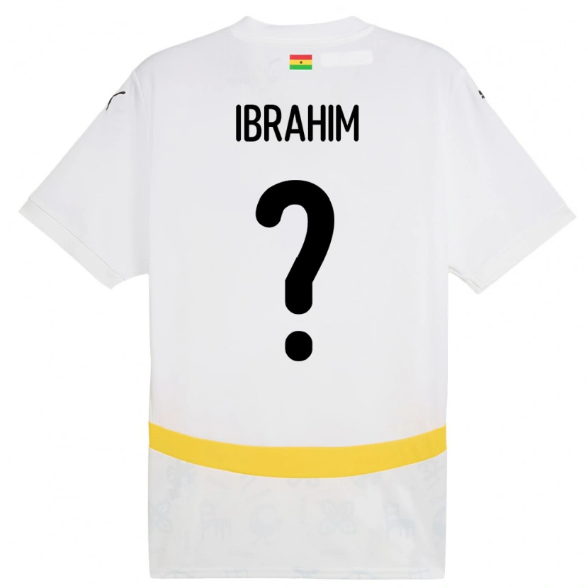 Danxen Hombre Camiseta Ghana Zubairu Ibrahim #0 Blanco 1ª Equipación 24-26 La Camisa México