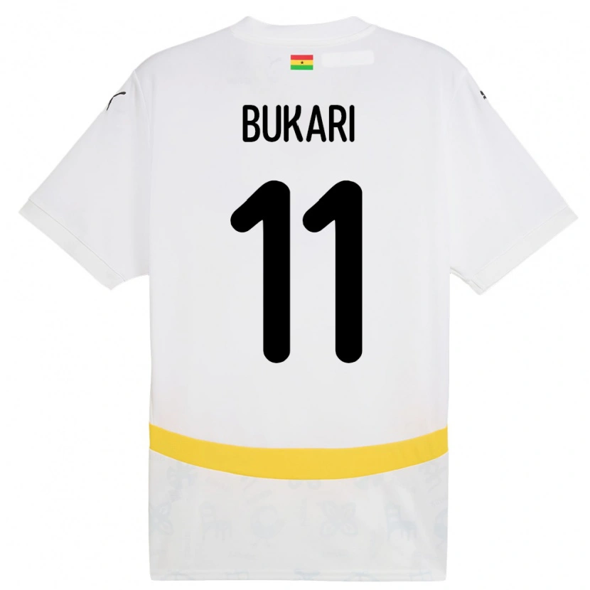 Danxen Hombre Camiseta Ghana Osman Bukari #11 Blanco 1ª Equipación 24-26 La Camisa México
