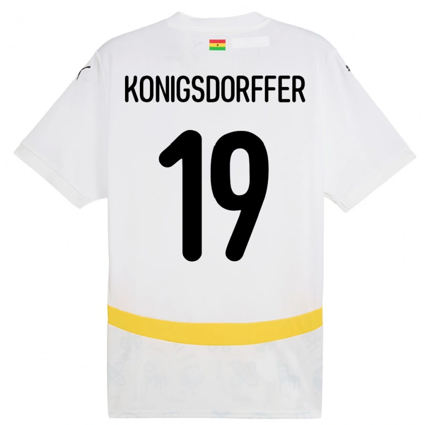 Danxen Hombre Camiseta Ghana Ransford-Yeboah Konigsdorffer #19 Blanco 1ª Equipación 24-26 La Camisa México
