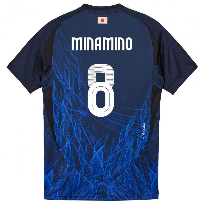 Danxen Hombre Camiseta Japón Takumi Minamino #8 Azul Oscuro 1ª Equipación 24-26 La Camisa México
