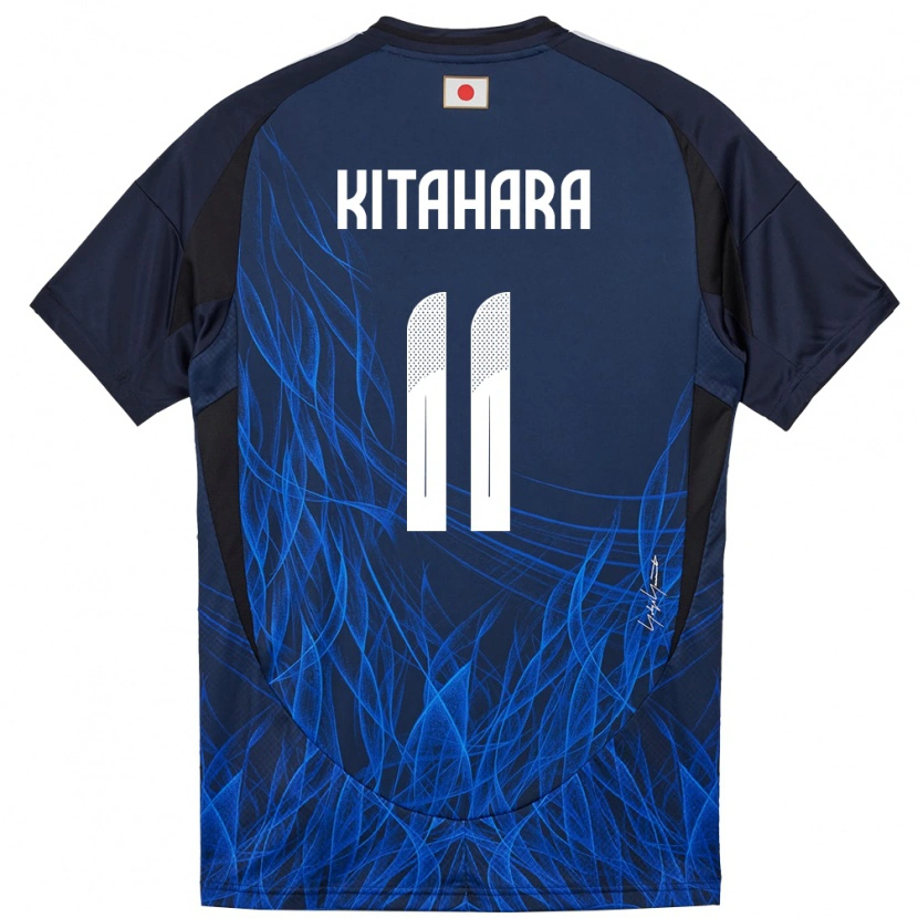 Danxen Hombre Camiseta Japón Maki Kitahara #11 Azul Oscuro 1ª Equipación 24-26 La Camisa México